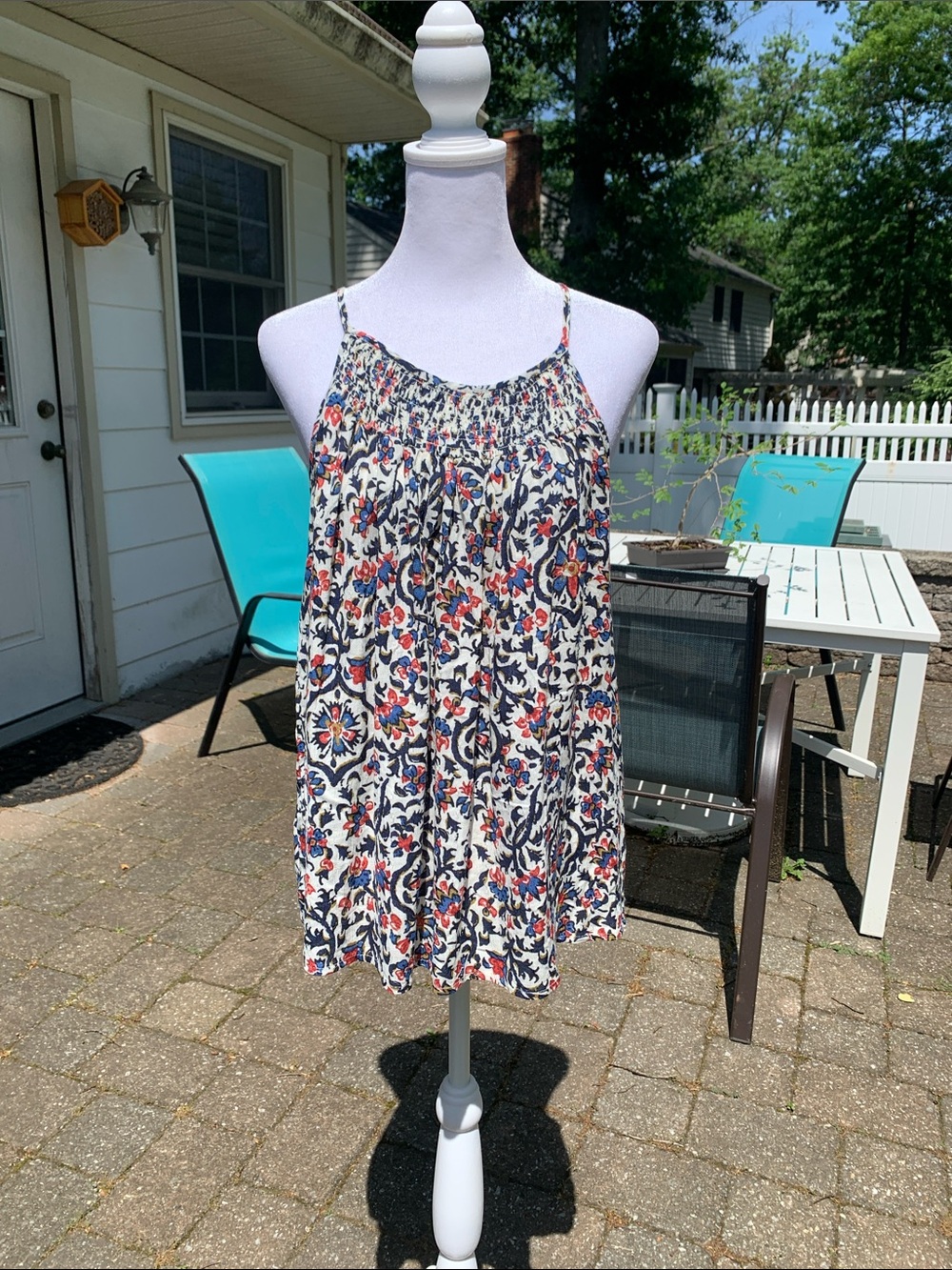 CYNTHIA ROWLEY Gypsy Oversized Boho Floral Halter Top